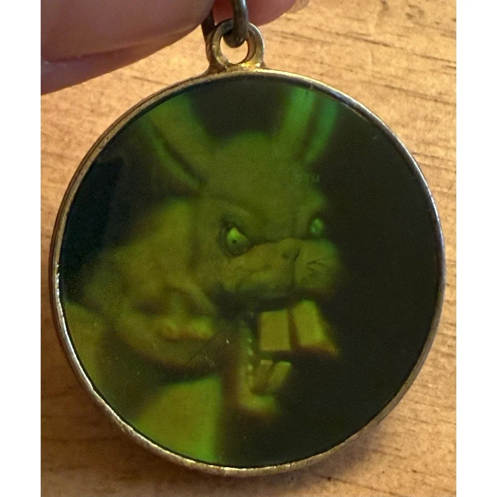 Vintage Round Goosebumps Charm, Hologram on back Rare